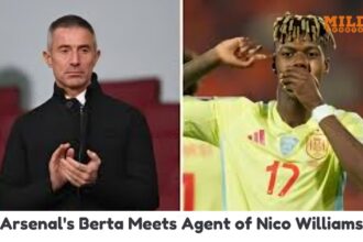Arsenal's Berta Meets Agent of Nico Williams